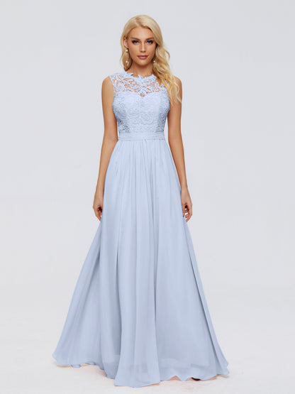 Melody A-Line Bateau Chiffon Bridesmaid Dresses