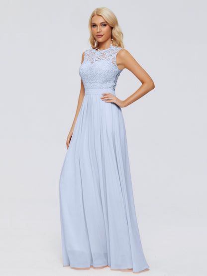 Melody A-Line Bateau Chiffon Bridesmaid Dresses