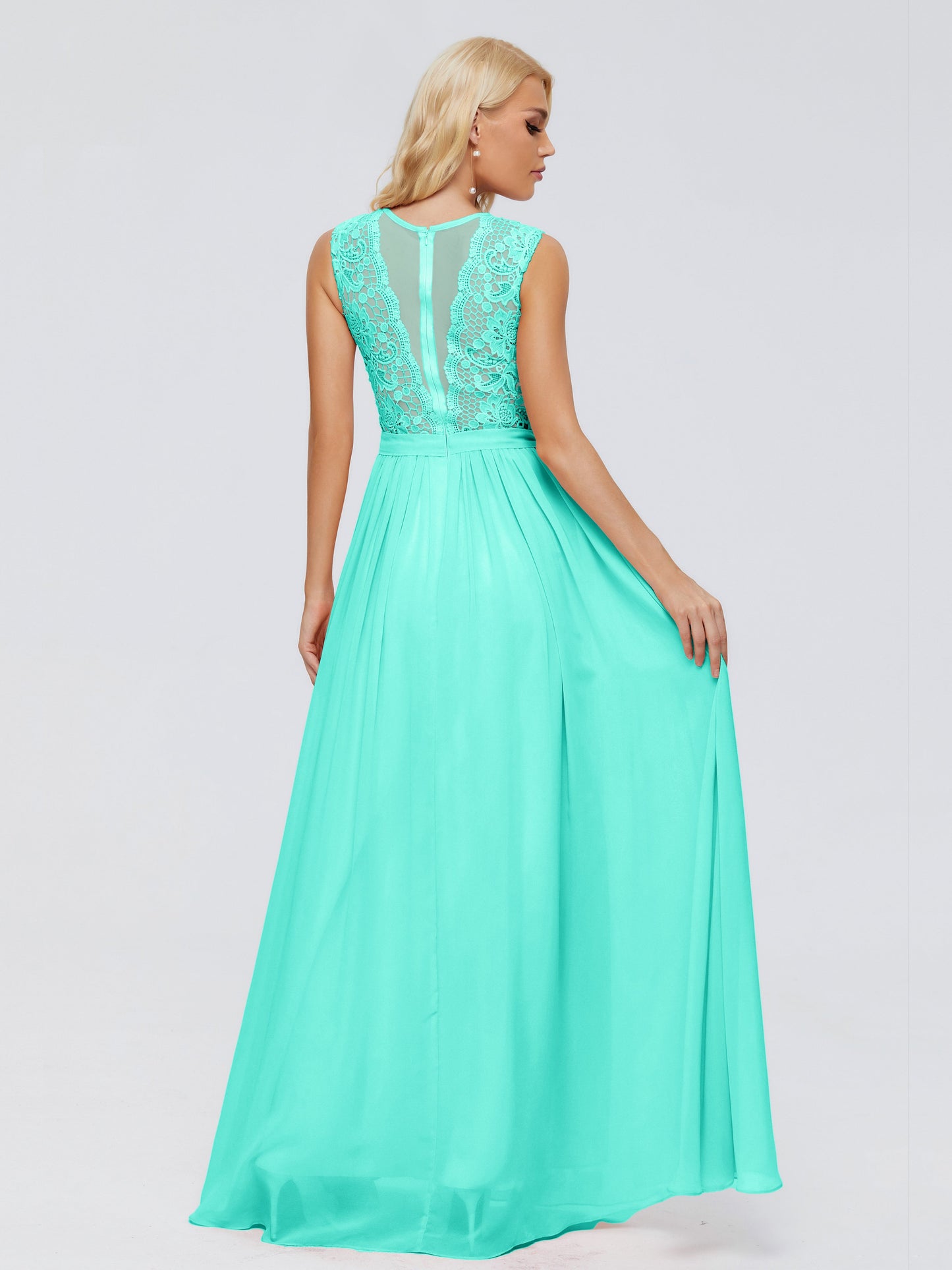 Melody A-Line Bateau Chiffon Bridesmaid Dresses