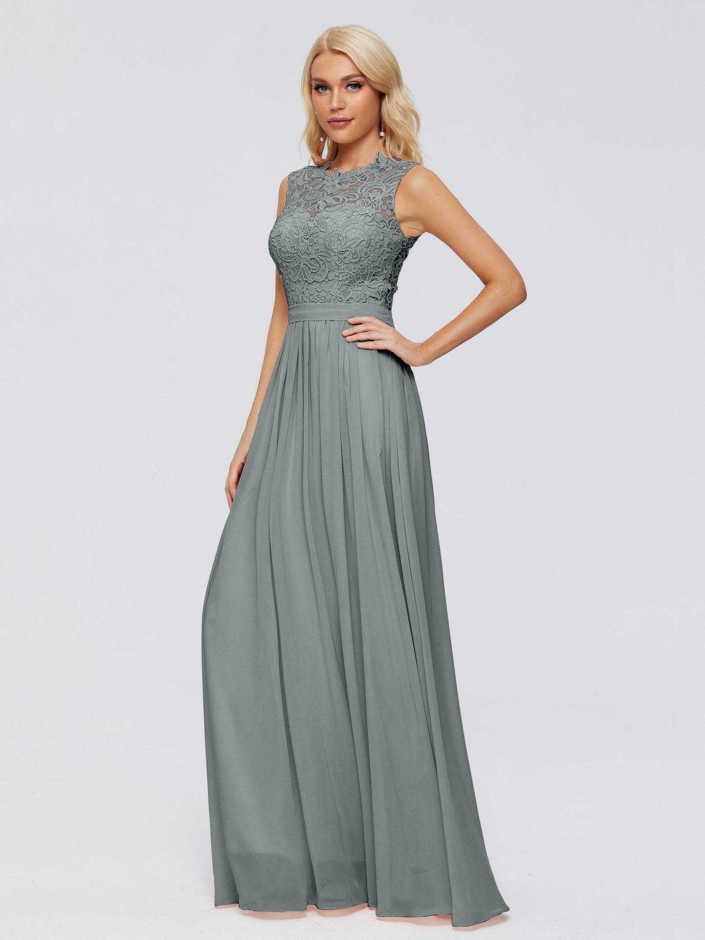 Melody A-Line Bateau Chiffon Bridesmaid Dresses