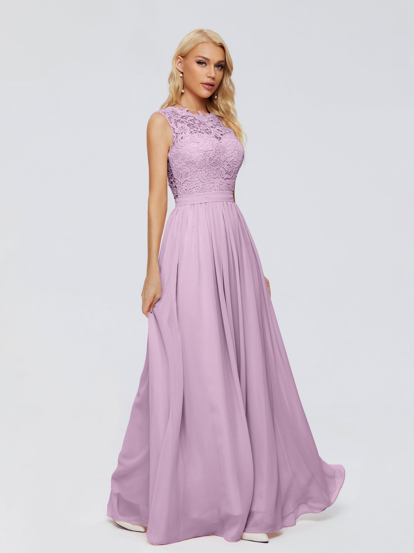 Melody A-Line Bateau Chiffon Bridesmaid Dresses
