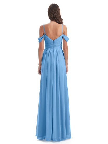 Olivia Off The Shoulder Spaghetti Straps Chiffon Bridesmaid Dresses
