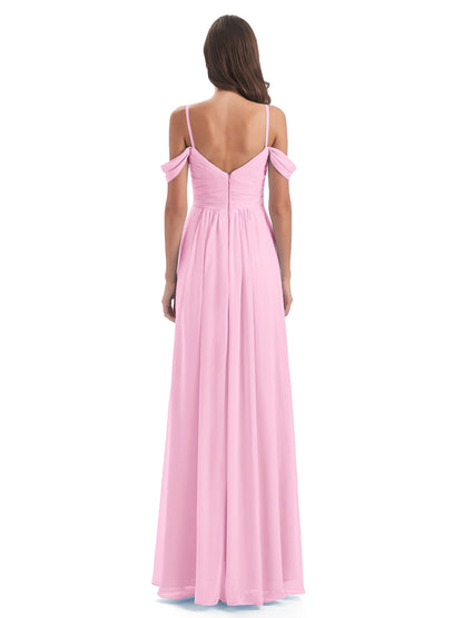 Olivia Off The Shoulder Spaghetti Straps Chiffon Bridesmaid Dresses