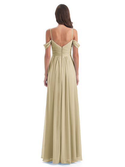 Olivia Off The Shoulder Spaghetti Straps Chiffon Bridesmaid Dresses