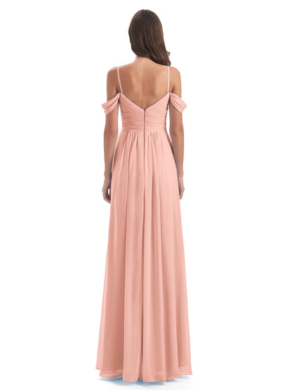 Olivia Off The Shoulder Spaghetti Straps Chiffon Bridesmaid Dresses