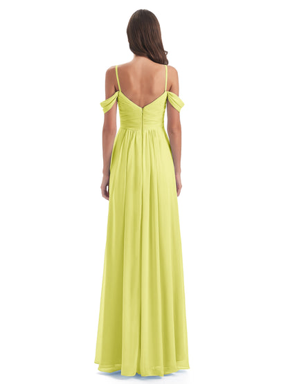 Olivia Off The Shoulder Spaghetti Straps Chiffon Bridesmaid Dresses