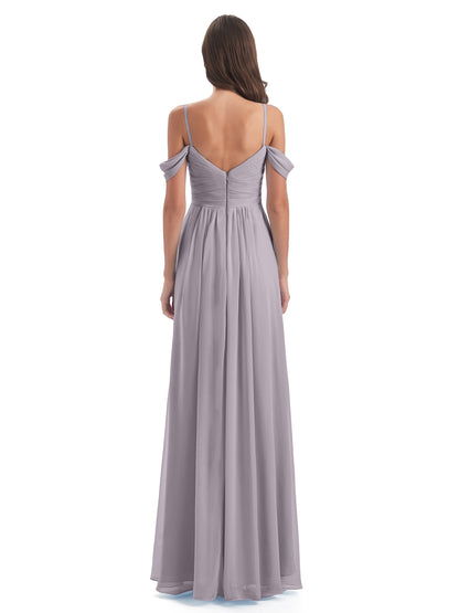 Olivia Off The Shoulder Spaghetti Straps Chiffon Bridesmaid Dresses