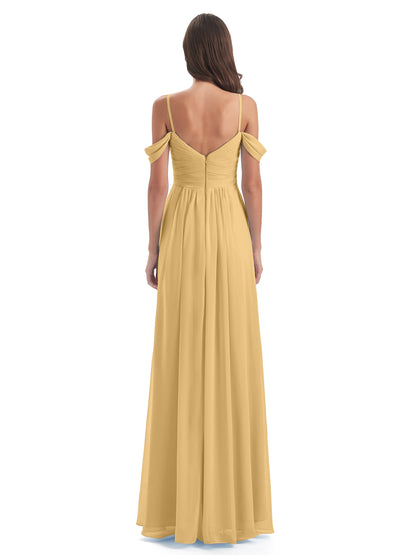 Olivia Off The Shoulder Spaghetti Straps Chiffon Bridesmaid Dresses