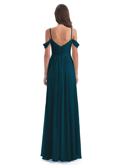 Olivia Off The Shoulder Spaghetti Straps Chiffon Bridesmaid Dresses