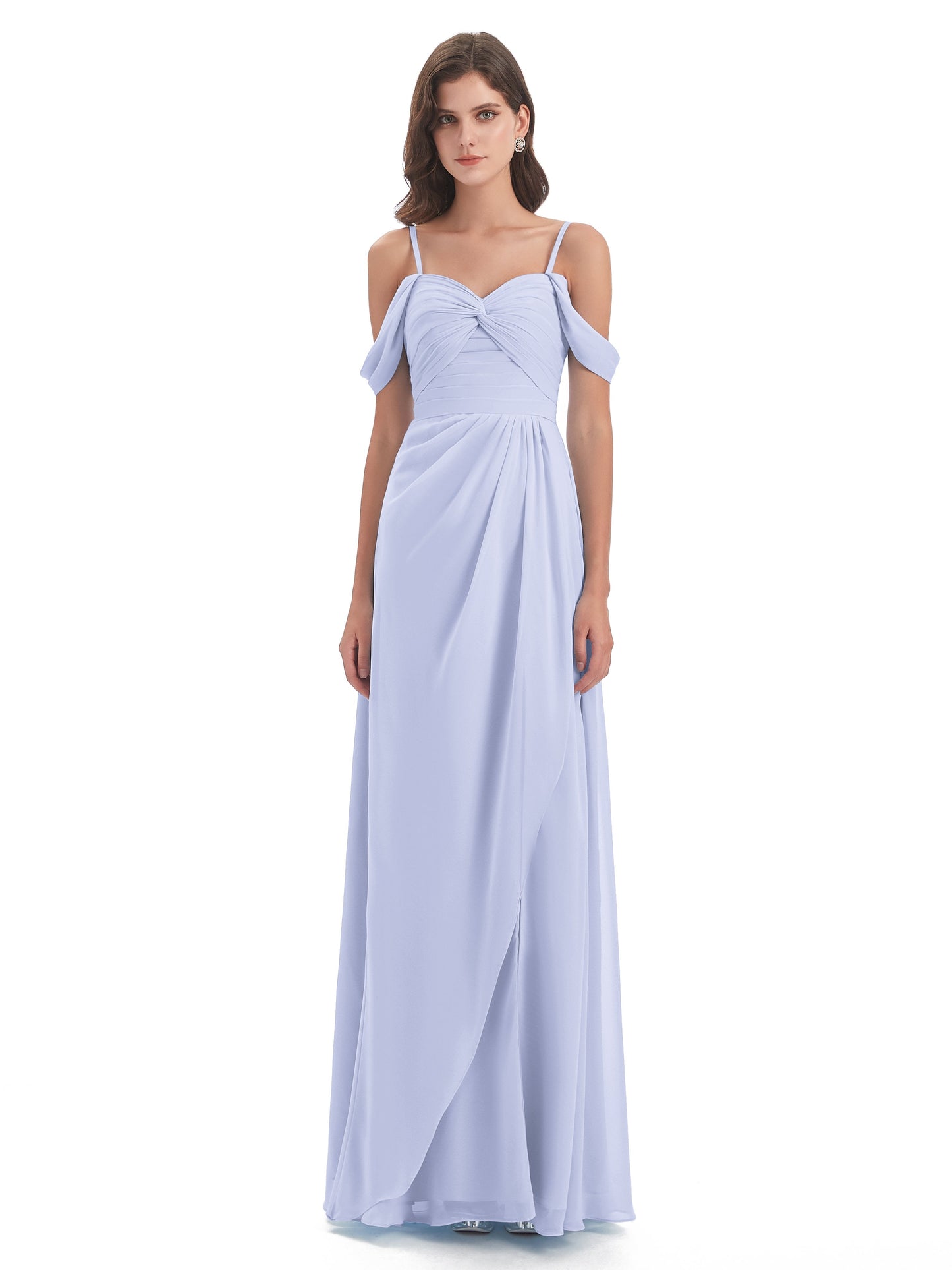 Olivia Off The Shoulder Spaghetti Straps Chiffon Bridesmaid Dresses
