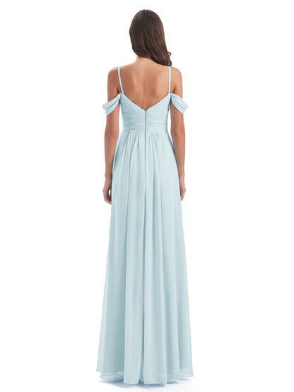 Olivia Off The Shoulder Spaghetti Straps Chiffon Bridesmaid Dresses