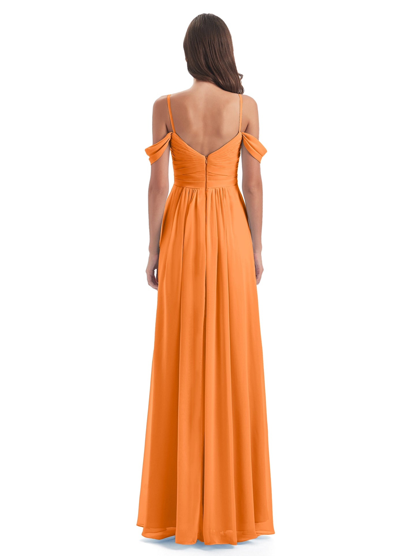 Olivia Off The Shoulder Spaghetti Straps Chiffon Bridesmaid Dresses