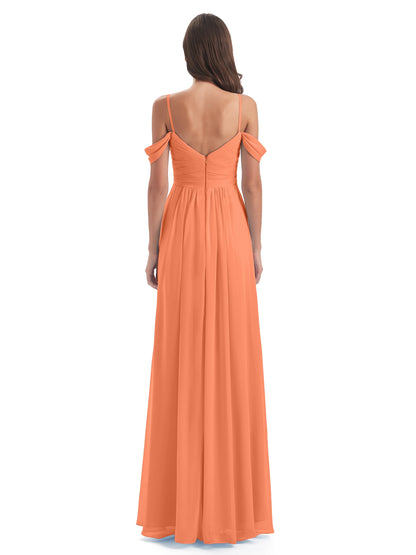 Olivia Off The Shoulder Spaghetti Straps Chiffon Bridesmaid Dresses