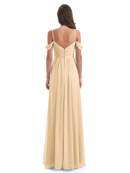 Olivia Off The Shoulder Spaghetti Straps Chiffon Bridesmaid Dresses