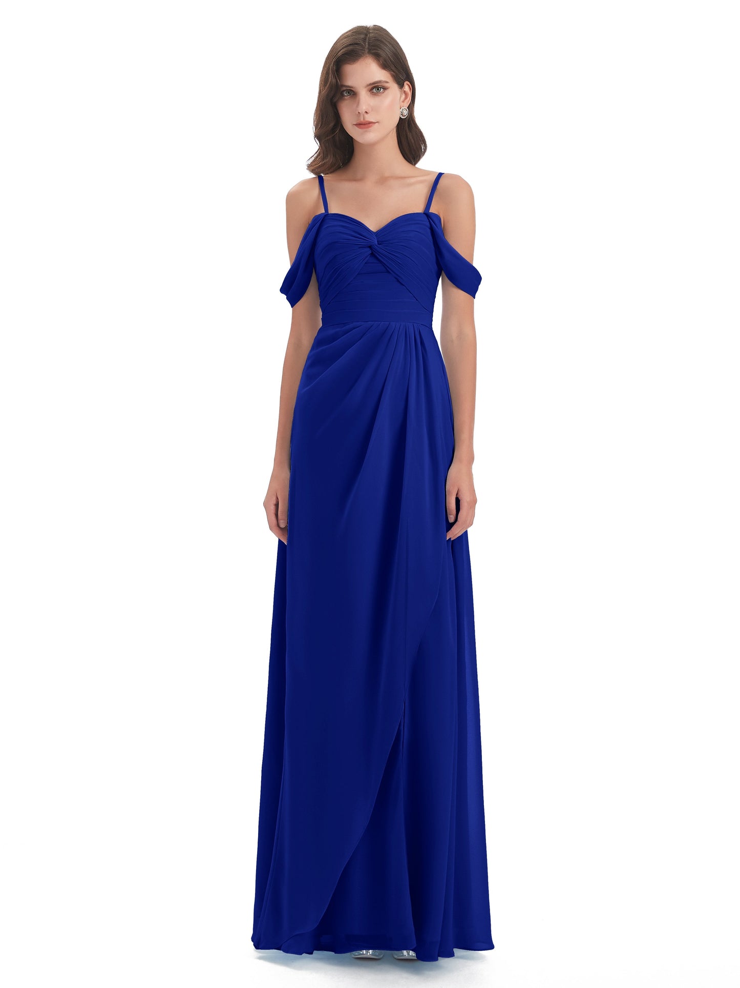 Olivia Off The Shoulder Spaghetti Straps Chiffon Bridesmaid Dresses