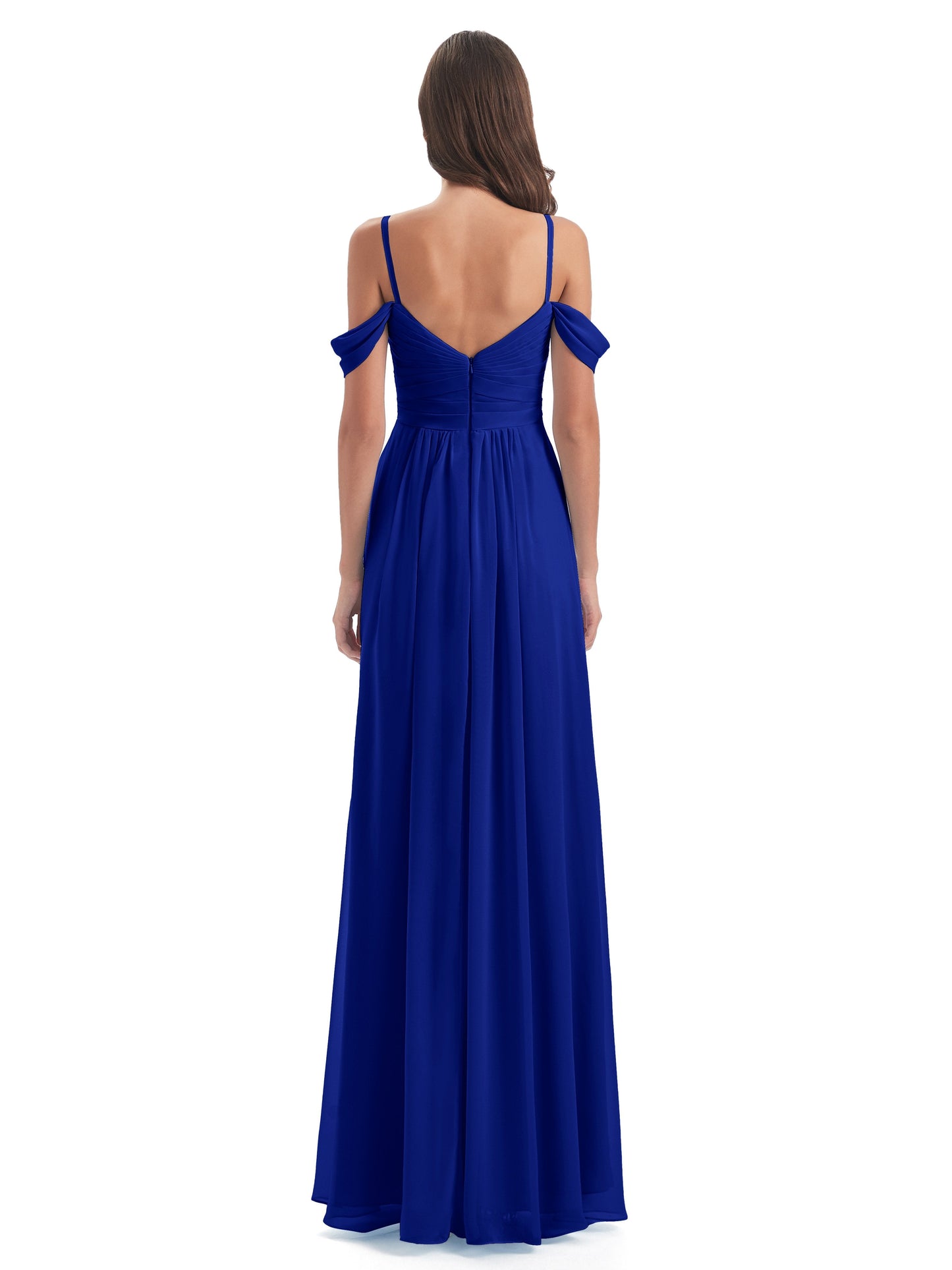 Olivia Off The Shoulder Spaghetti Straps Chiffon Bridesmaid Dresses