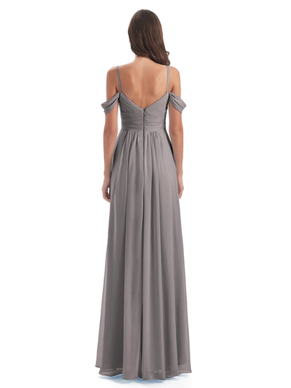 Olivia Off The Shoulder Spaghetti Straps Chiffon Bridesmaid Dresses