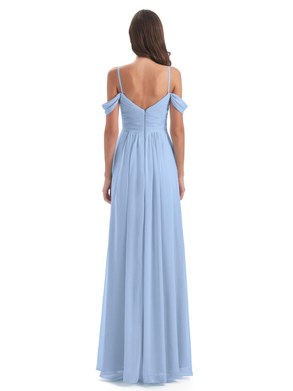 Olivia Off The Shoulder Spaghetti Straps Chiffon Bridesmaid Dresses