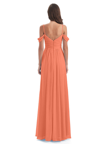 Olivia Off The Shoulder Spaghetti Straps Chiffon Bridesmaid Dresses