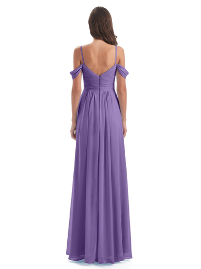 Olivia Off The Shoulder Spaghetti Straps Chiffon Bridesmaid Dresses