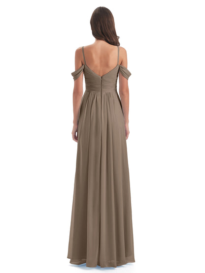 Olivia Off The Shoulder Spaghetti Straps Chiffon Bridesmaid Dresses