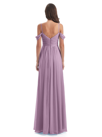 Olivia Off The Shoulder Spaghetti Straps Chiffon Bridesmaid Dresses