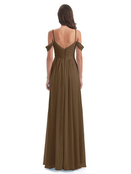 Olivia Off The Shoulder Spaghetti Straps Chiffon Bridesmaid Dresses