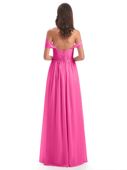 Sonia Off The Shoulder Bridesmaid Dresses With Appliques