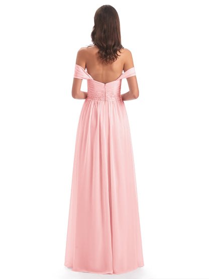 Sonia Off The Shoulder Bridesmaid Dresses With Appliques