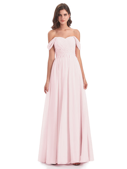 Sonia Off The Shoulder Bridesmaid Dresses With Appliques