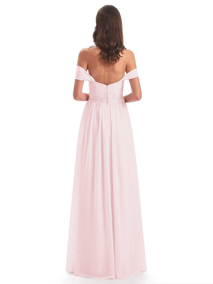 Sonia Off The Shoulder Bridesmaid Dresses With Appliques