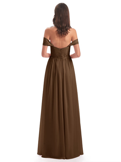 Sonia Off The Shoulder Bridesmaid Dresses With Appliques
