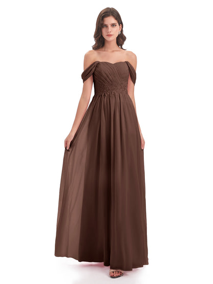 Sonia Off The Shoulder Bridesmaid Dresses With Appliques