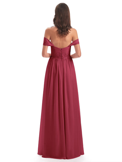 Sonia Off The Shoulder Bridesmaid Dresses With Appliques