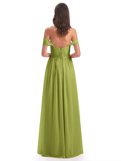 Sonia Off The Shoulder Bridesmaid Dresses With Appliques