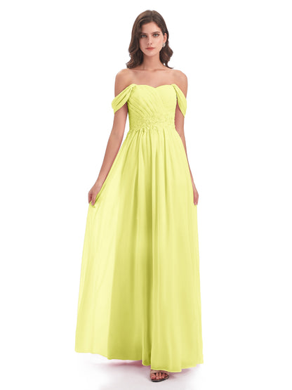 Sonia Off The Shoulder Bridesmaid Dresses With Appliques
