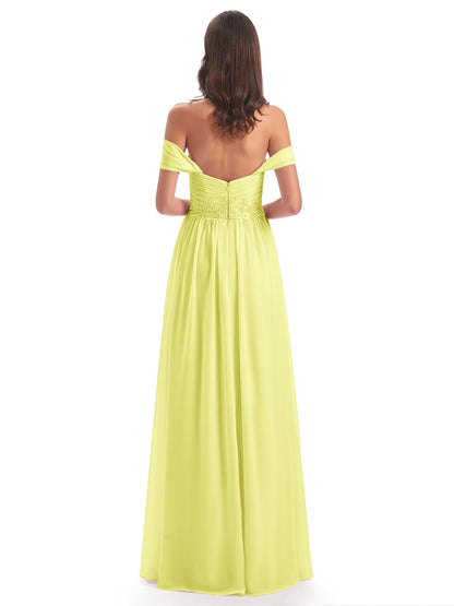 Sonia Off The Shoulder Bridesmaid Dresses With Appliques
