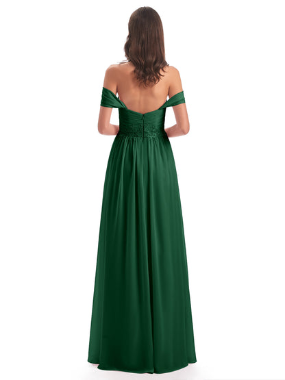 Sonia Off The Shoulder Bridesmaid Dresses With Appliques