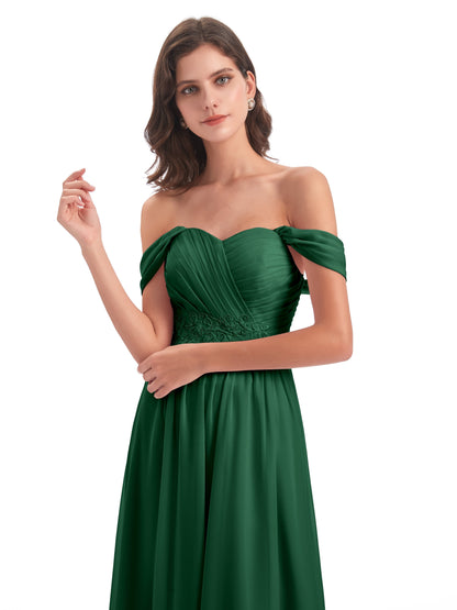 Sonia Off The Shoulder Bridesmaid Dresses With Appliques
