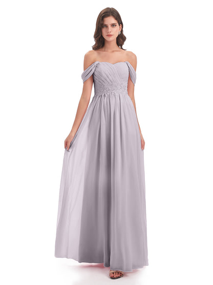 Sonia Off The Shoulder Bridesmaid Dresses With Appliques