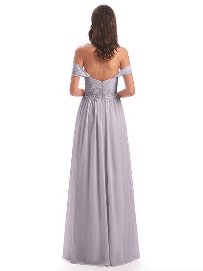 Sonia Off The Shoulder Bridesmaid Dresses With Appliques
