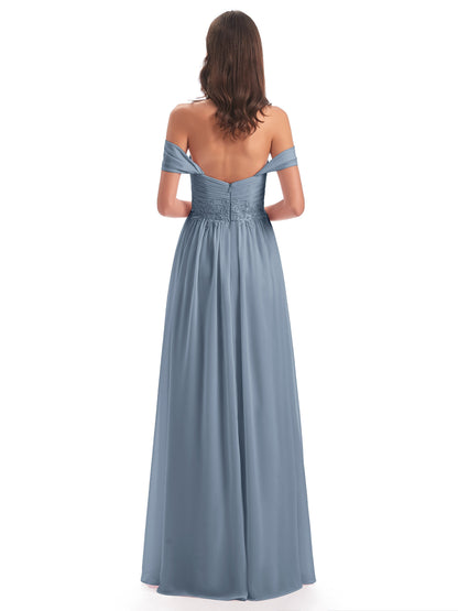 Sonia Off The Shoulder Bridesmaid Dresses With Appliques