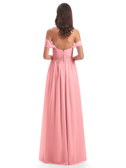 Sonia Off The Shoulder Bridesmaid Dresses With Appliques