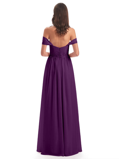Sonia Off The Shoulder Bridesmaid Dresses With Appliques