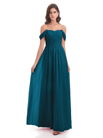Sonia Off The Shoulder Bridesmaid Dresses With Appliques