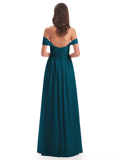 Sonia Off The Shoulder Bridesmaid Dresses With Appliques