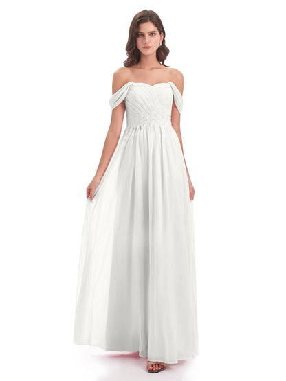 Sonia Off The Shoulder Bridesmaid Dresses With Appliques