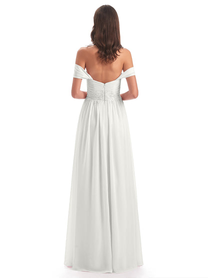 Sonia Off The Shoulder Bridesmaid Dresses With Appliques