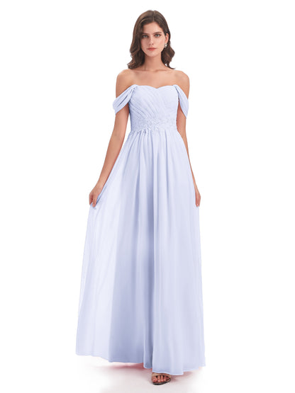 Sonia Off The Shoulder Bridesmaid Dresses With Appliques