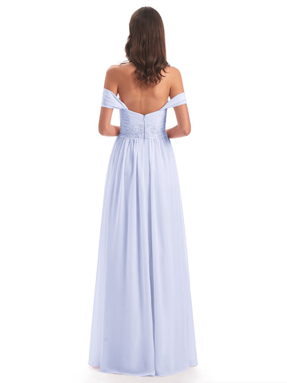 Sonia Off The Shoulder Bridesmaid Dresses With Appliques
